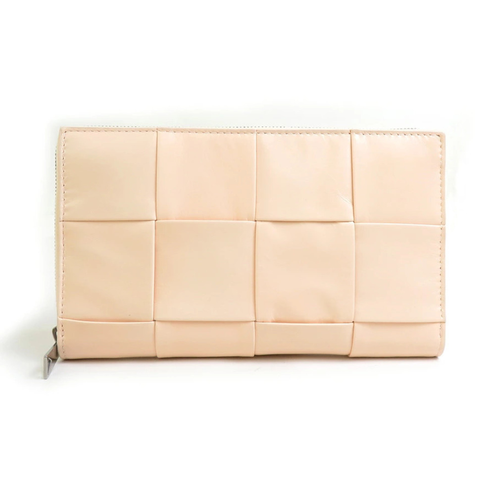 Bottega Veneta Round Zip Long Wallet Leather Melon